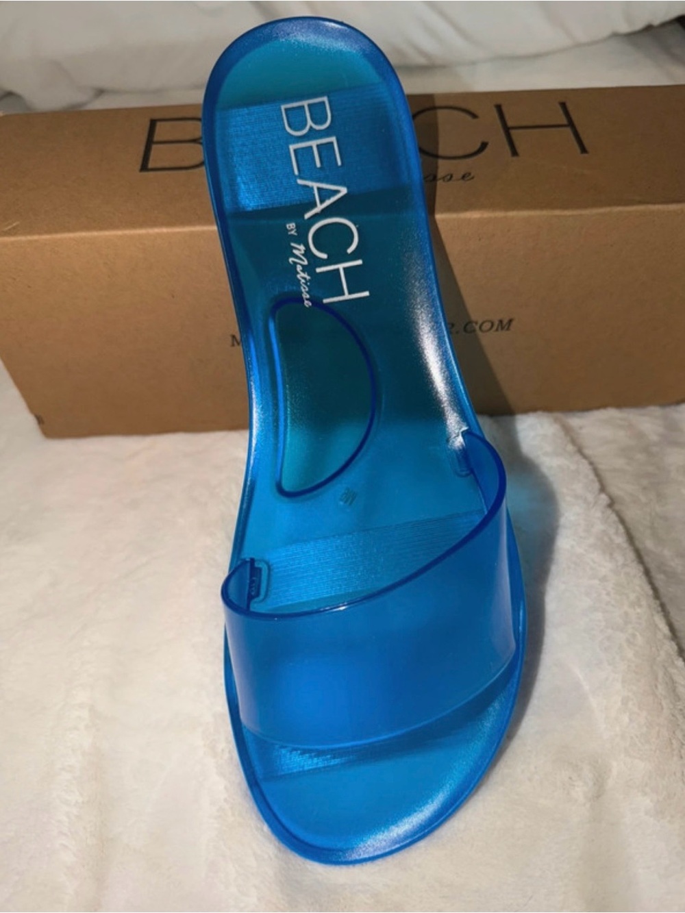 Beach by Matisse Blue Jelly Slide Sandal